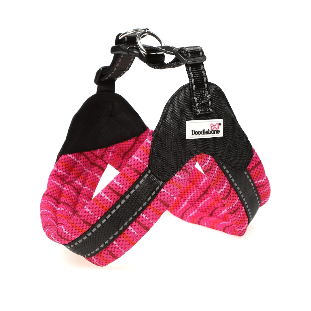 Doodlebone Boomerang Harness Pink Stripes - Size 8-10