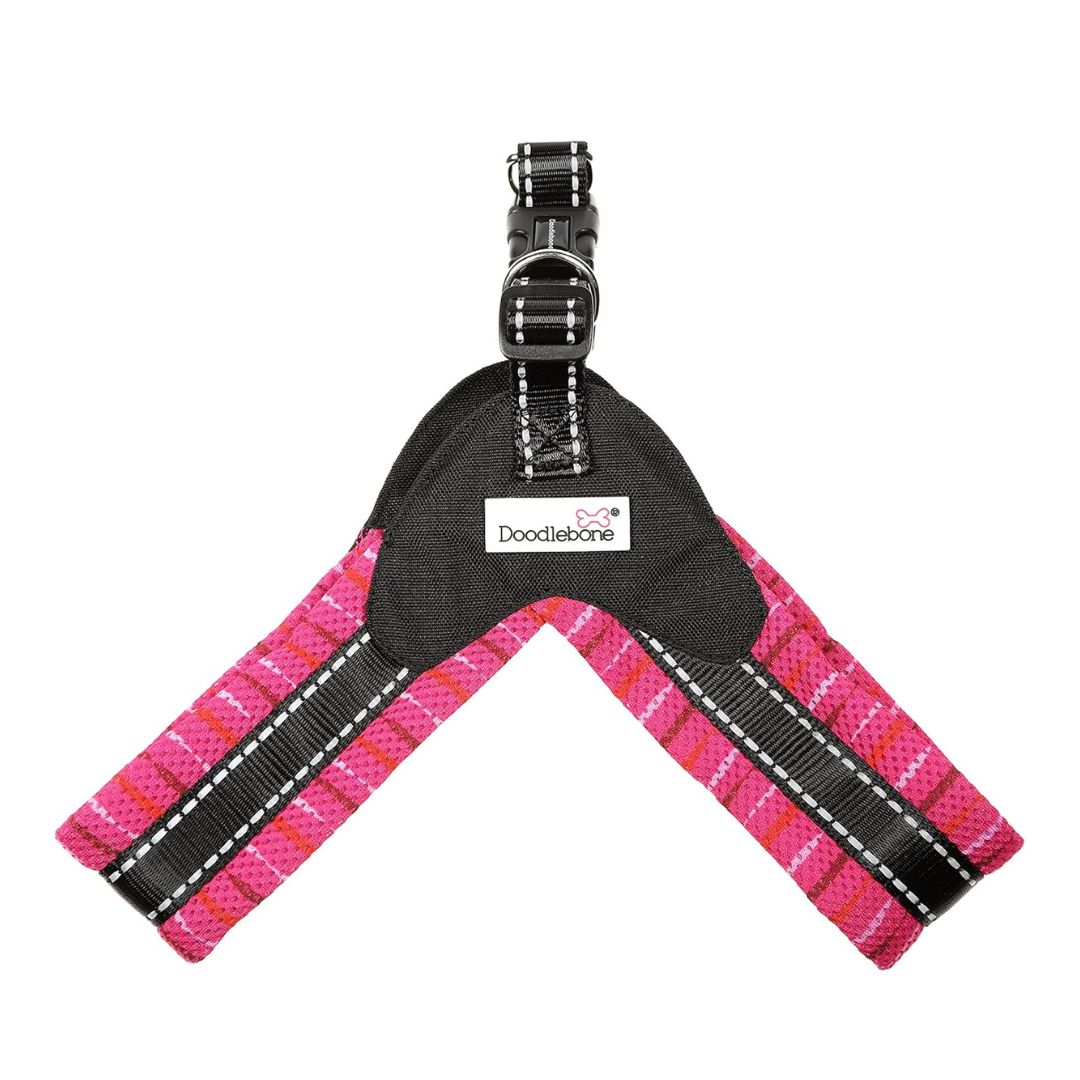 Doodlebone Boomerang Harness Pink Stripes - Size 8-10