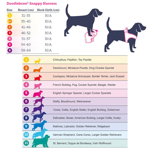 Doodlebone Snappy Harness Pink Stripe - Size 1-2
