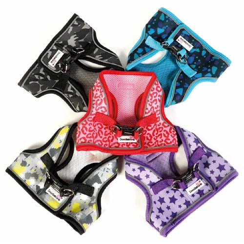 Doodlebone Snappy Harness Pink Stripe - Size 1-2