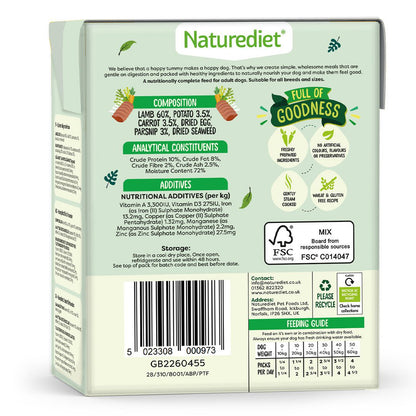 Nature Diet Feel Good Lamb with Root Veggies Grain Free Dog Food