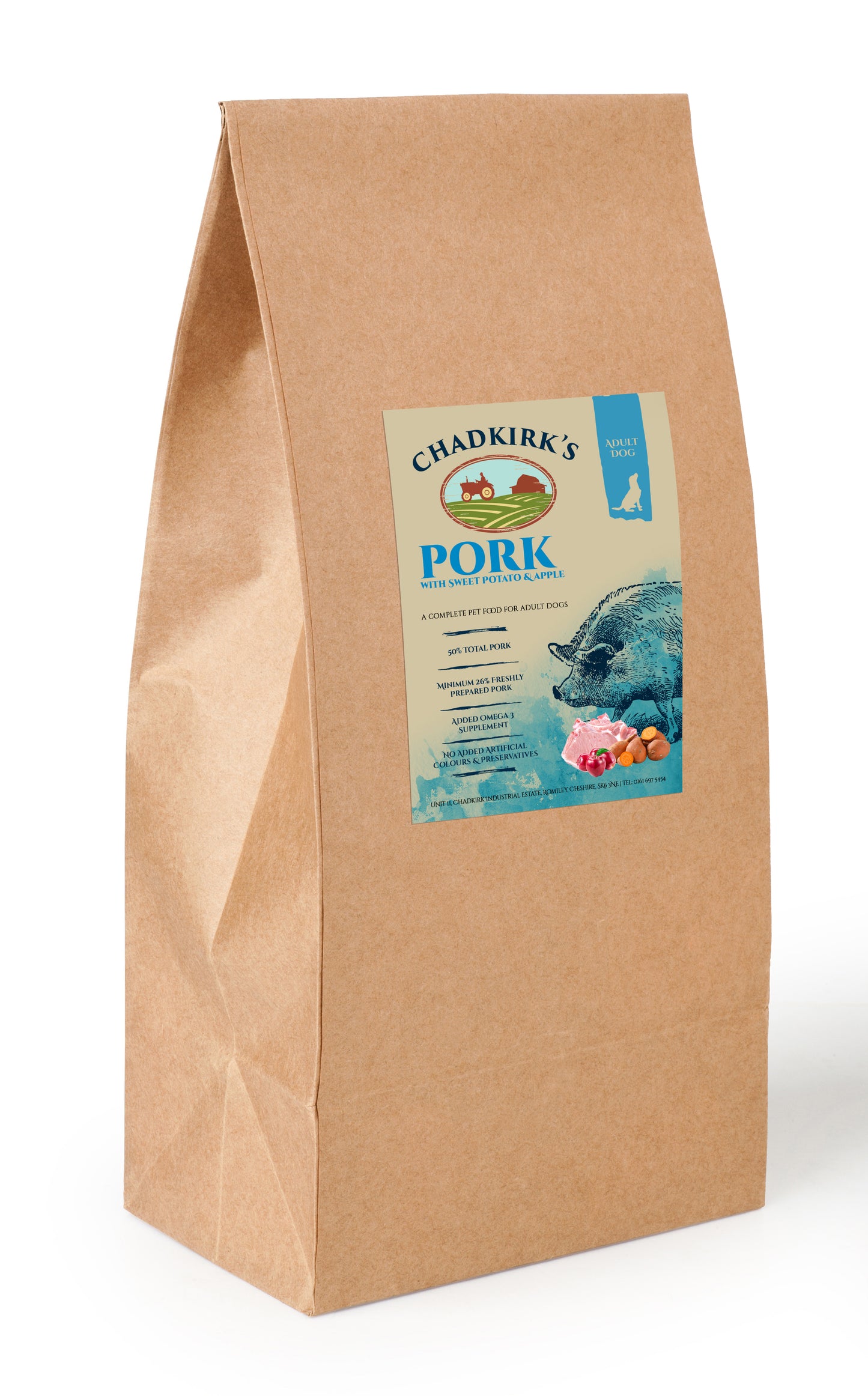 Chadkirk's Own (6kg) Adult Grain Free Pork and Sweet Potato and Apple