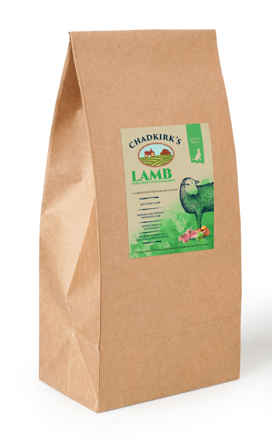 Chadkirk’s Own (2kg) Adult Grain Free Lamb with Sweet Potato and Mint