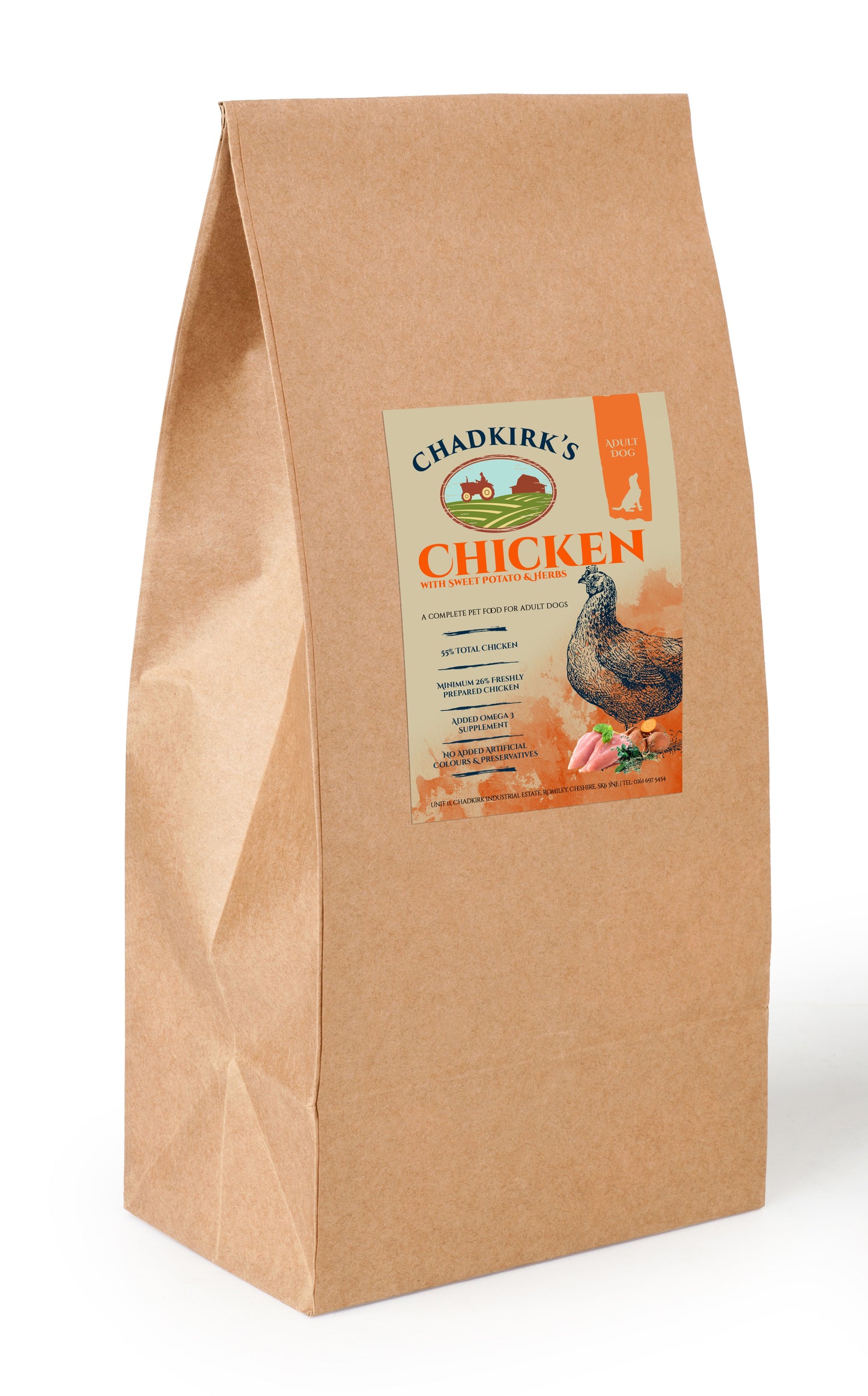 Chadkirk's Own (1kg) Adult Grain Free Chicken with Sweet Potato and Herbs