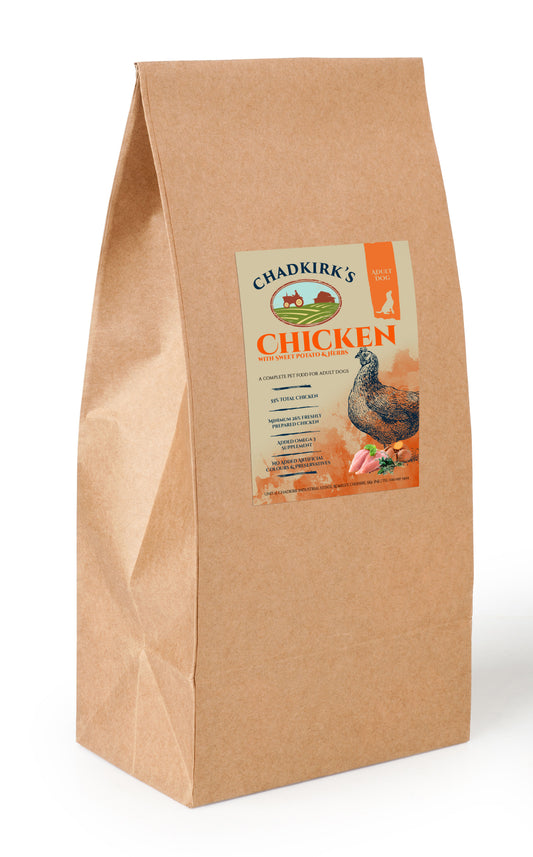 Chadkirk's Own (15kg) Adult Grain Free Chicken with Sweet Potato and Herbs