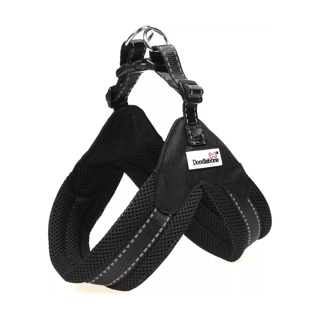 Doodlebone Boomerang Harness Black - Size 4-5