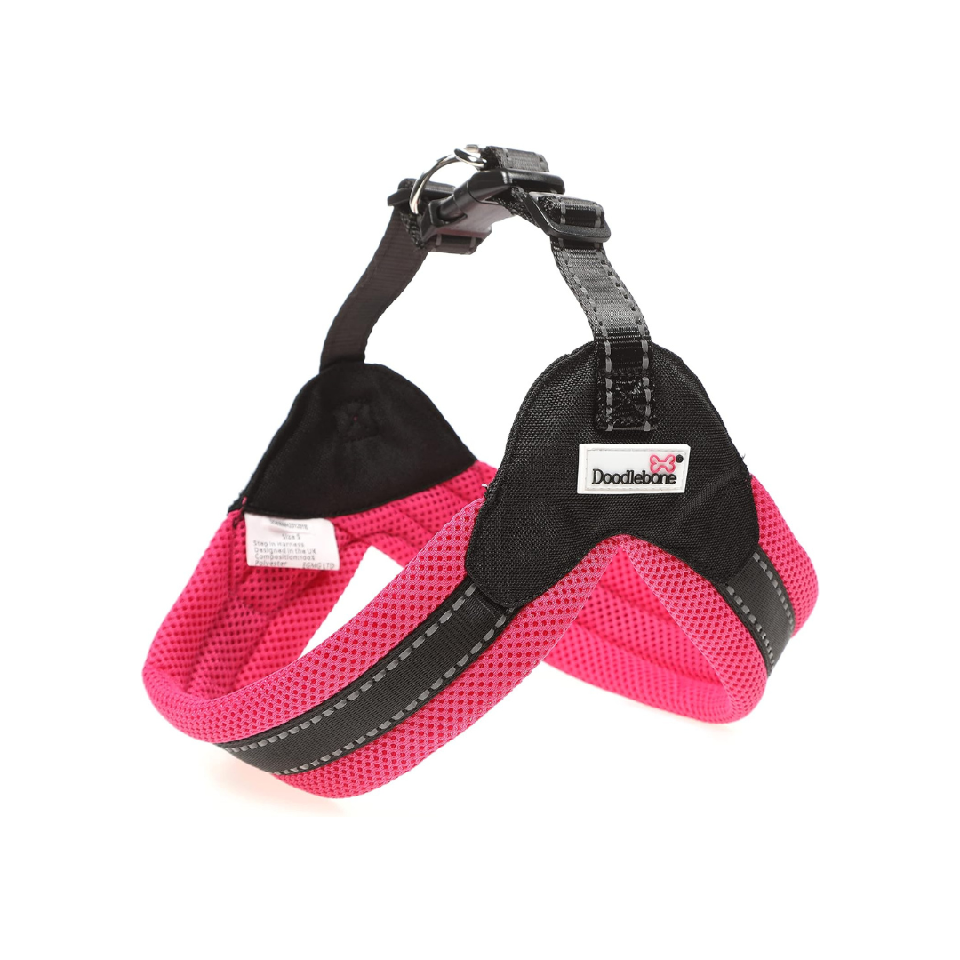 Doodlebone Boomerang Harness Neon Pink - Size 4-5