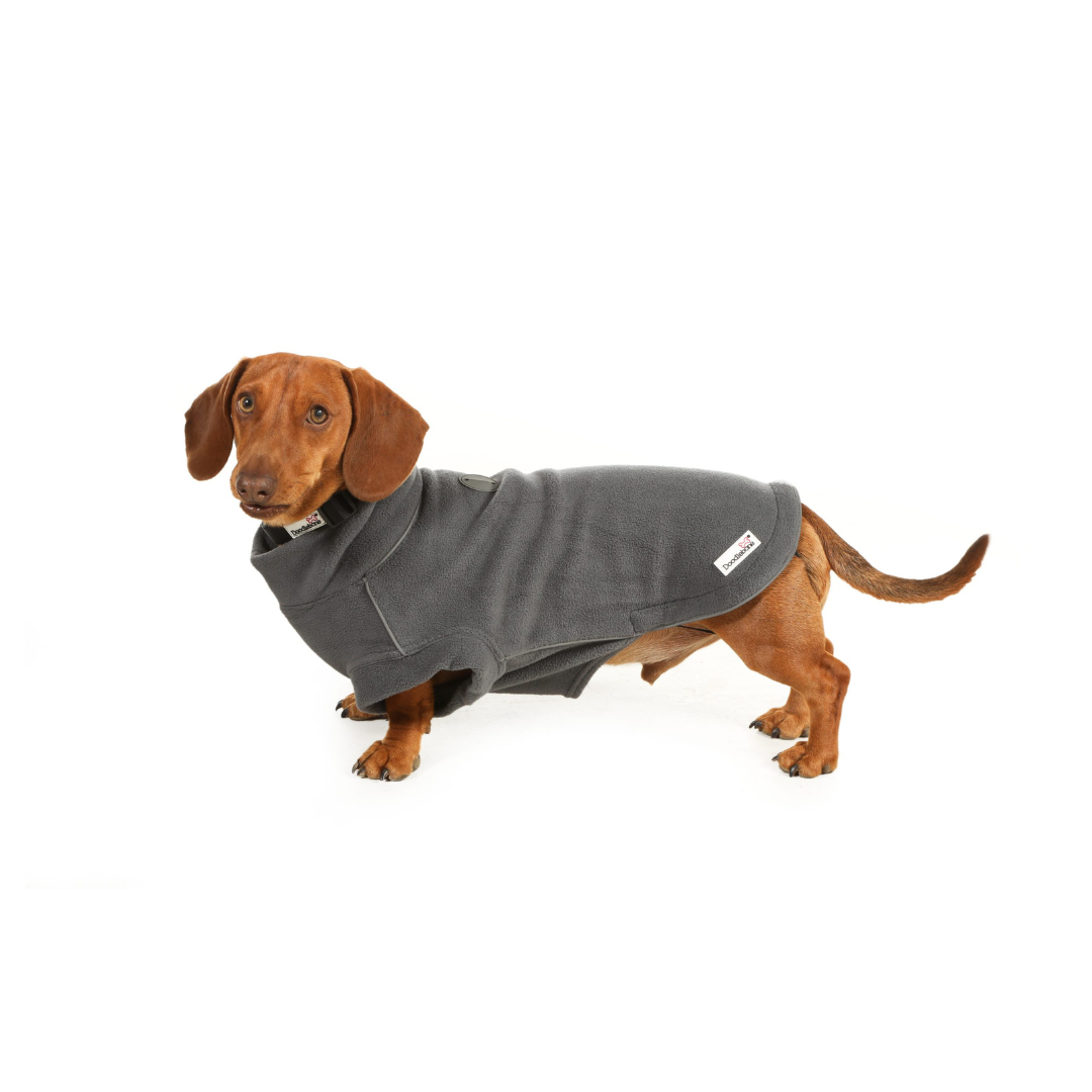 Doodlebone Fleecy Dog Jacket Smoke Grey - Size 1-3