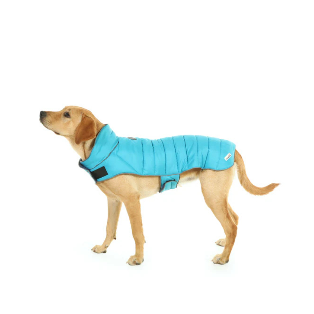 Doodlebone Reversible Puffer Dog Jacket Sky/Ocean - Size 5-7