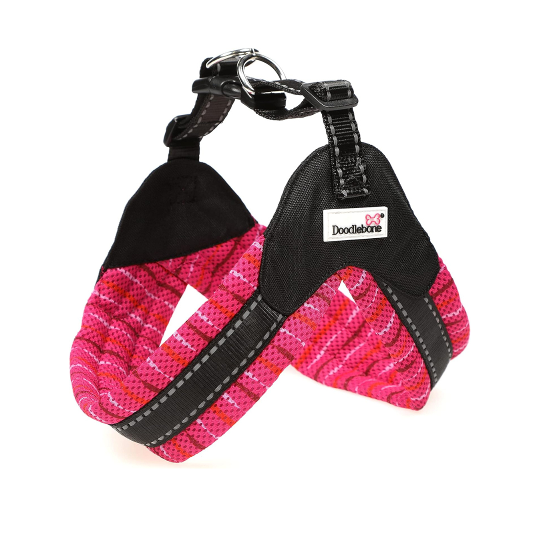 Doodlebone Boomerang Harness Pink Stripes - Size 4-5