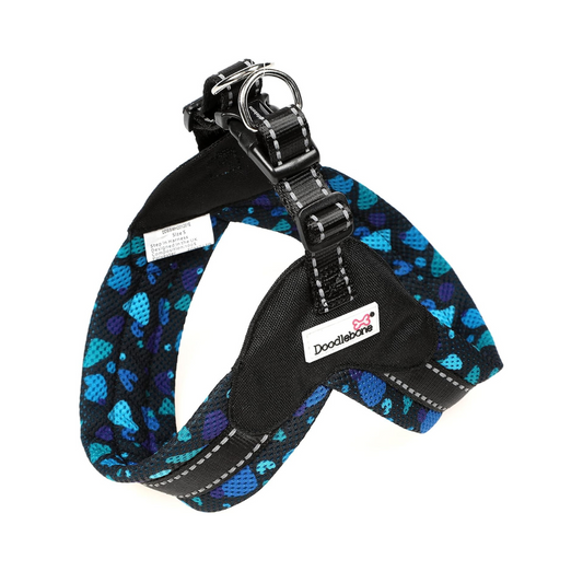 Doodlebone Boomerang Harness Cyan Confetti - Size 4-5