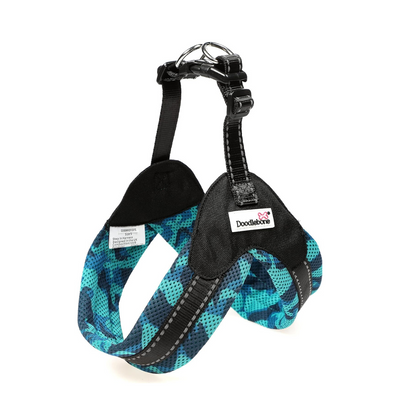 Doodlebone Boomerang Harness Blue Camo - Size 4-5