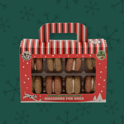 Laughing Dog Christmas Dog Treat Macarons