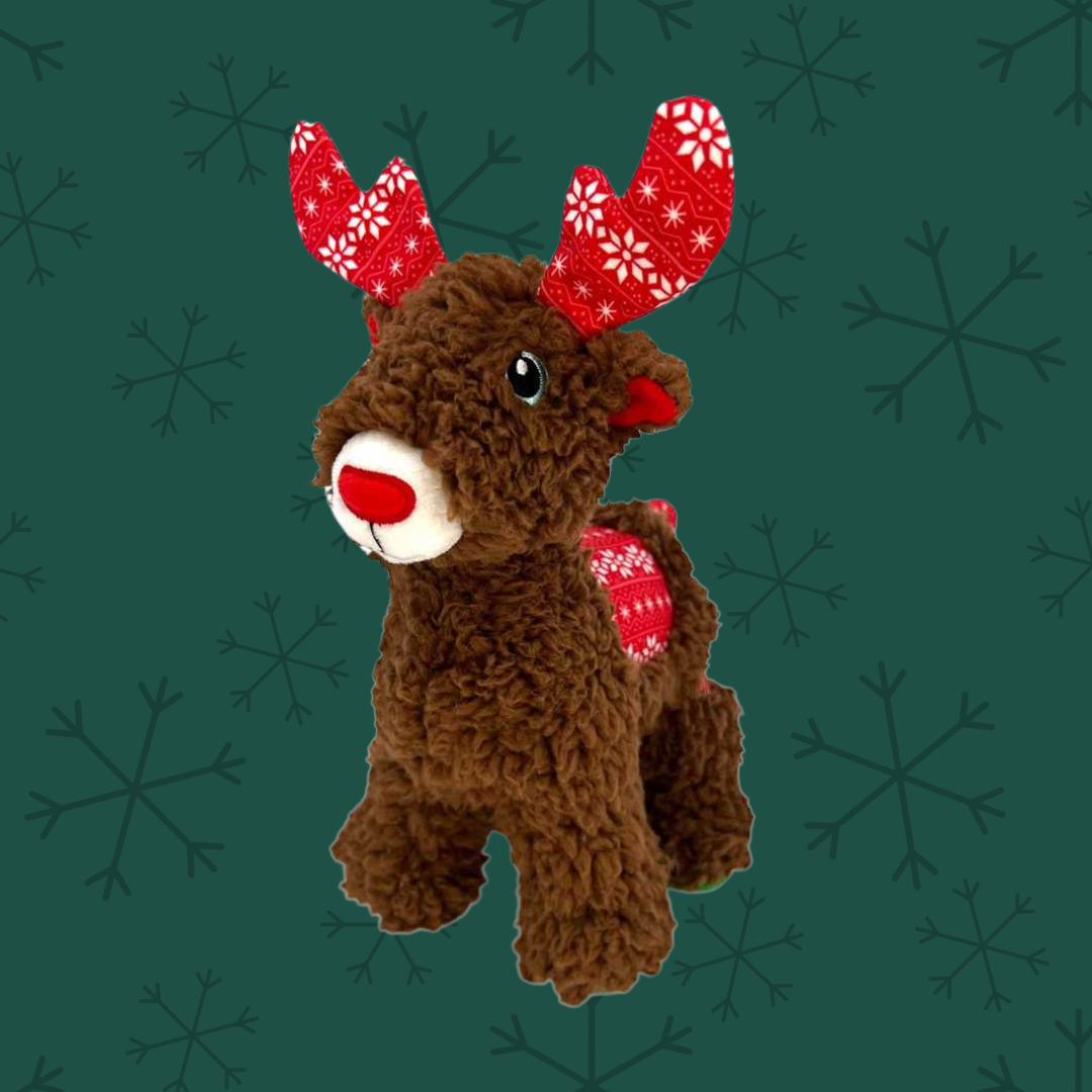 KONG Holiday Sherps Reindeer Christmas Dog Toy