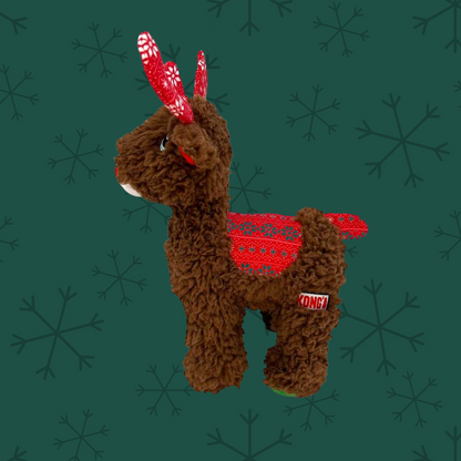 KONG Holiday Sherps Reindeer Christmas Dog Toy