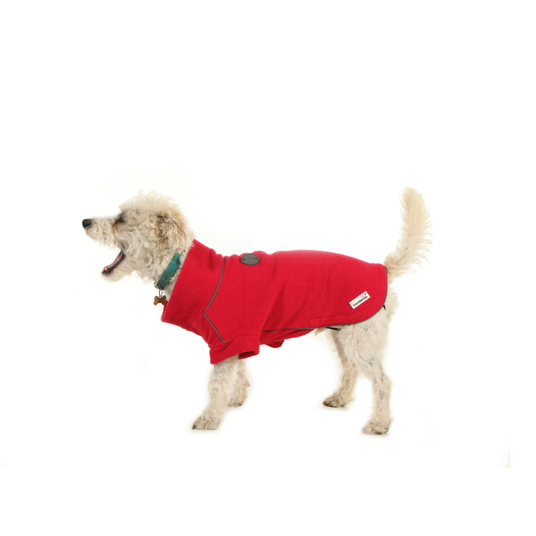 Doodlebone Fleecy Dog Jacket Punch Red - Size 1-3