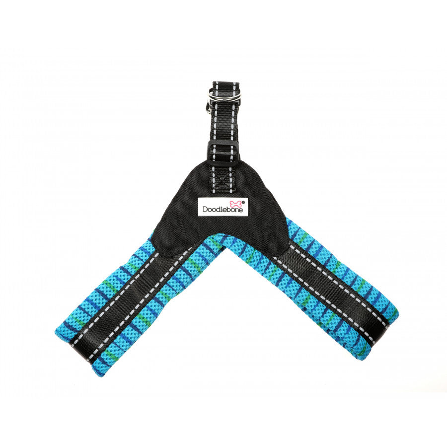 Doodlebone Boomerang Harness Blue Stripes - Size 4-5