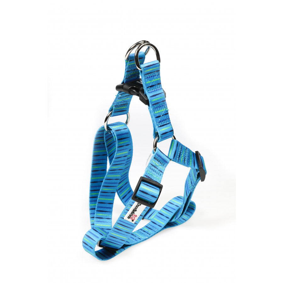 Doodlebone Originals Pattern Harness Blue Stripes - Size 1-2