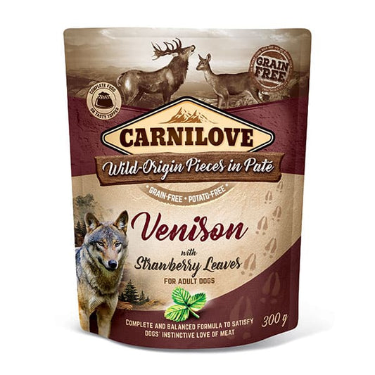 Carnilove Venison with Strawberry Leaves Adult Wet Dog Food